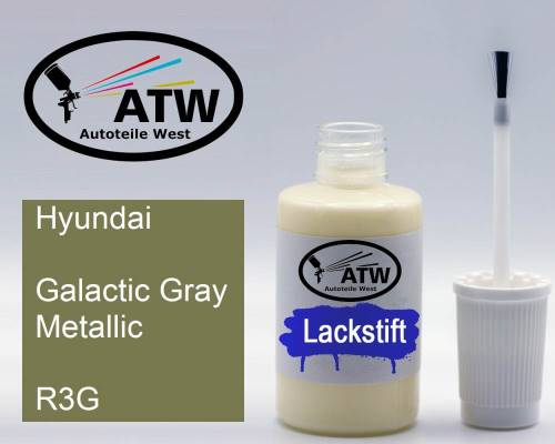 Hyundai, Galactic Gray Metallic, R3G: 20ml Lackstift, von ATW Autoteile West.